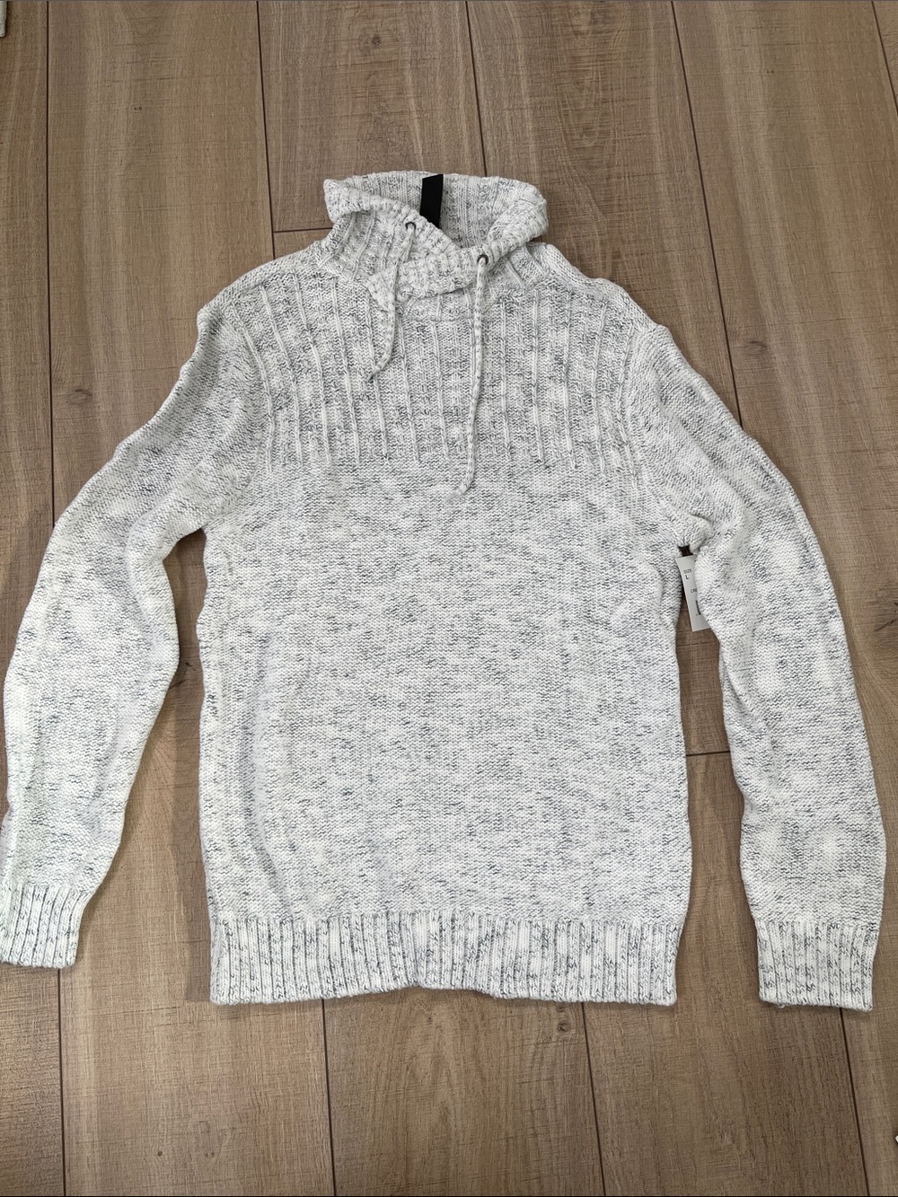 Commense Marled Light Gray Turtleneck Hoodie Sweater Size Large